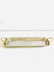 Plateau de service en métal de luxe avec une brillance radiante de haute qualité, écologique et durable pour les repas de mariage - Product Image 3