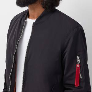 Chaqueta Bomber de Invierno para Hombre, Diseño Personalizado, de Alta Calidad, Cuello Alto, Color Sólido, Impermeable, Estilo Urbano - Product Image 1
