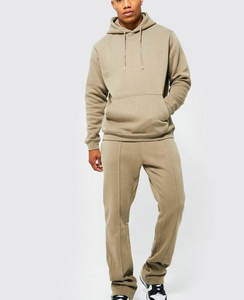 Conjunto personalizado de chándal de nailon para hombre con logotipo, conjunto de chándal de algodón transpirable Unisex, chaqueta y pantalones cortos con capucha de bloques de colores - Product Image 2