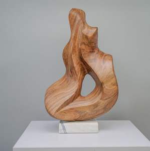 Escultura Moderna de Madera Creada para Decoración del Hogar Contemporánea, Espacios Minimalistas y Equilibrio Artístico Visual - Product Image 6