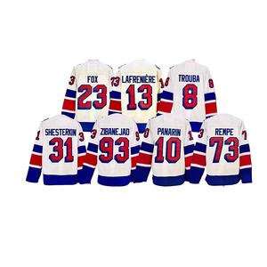 Camiseta de Hockey sobre Hielo Blanca de la Serie Stadium de JIAEN para Hombre, Transpirable, 23 Adam, 31 <span class=keywords><strong>Igor</strong></span> Shesterkin, 73 Matt Rempe, 10 Artemi Panarin - Product Image 1