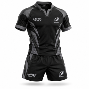 Professional <b>Rugby</b> Uniform Sets Custom Made Printed <b>Rugby</b> Jersey <b>Shorts</b> Durable Breathable Quick Dry Team Sportswear 100% - Product Image 1