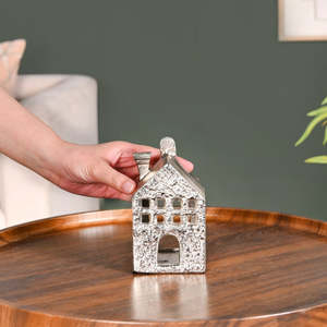 Metal House Shape Candle Holder Traditional Handicraft <b>Christmas</b> Decoration - Product Image 4