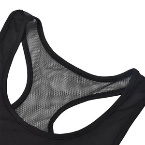 Débardeur noir en tricot pour femme, col rond, respirant, uni, coupe décontractée, longueur normale, 100 % polyester - Product Image 4