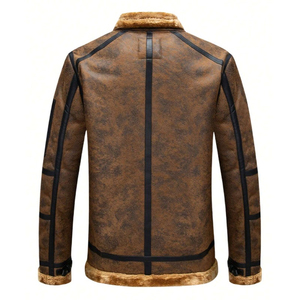 Waterproof Reversible Breathable Heated Genuine Leather Warm Moto <b>Jacket</b> <b>Slim</b> <b>Fit</b> Black Stand Collar Zipper Closure Regular - Product Image 2