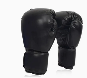 Gants de boxe noirs en PU, légers, pour l'entraînement et le combat, avec fermeture Velcro au poignet, pour MMA, salle de sport, adulte - Product Image 2