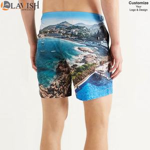 Short de plage à impression par Sublimation pour hommes, tendance, de haute qualité, personnalisé, pour planche de bain, court, été, vente en gros, collection - Product Image 3