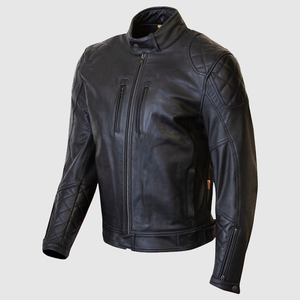 Men's Top Quality Genuine Leather Motorbike <b>Racing</b> <b>Jacket</b> Mens Black Leather Biker <b>Jacket</b> Quilted Genuine <b>jacket</b> for men - Product Image 4