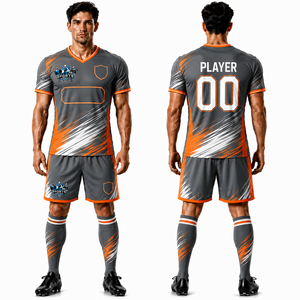 Uniformes de Fútbol de Alta Calidad para Equipos Completos, Camisetas de Manga Corta con Pantalones Cortos, Camisetas de Fútbol Personalizadas con Logotipo - Product Image 1