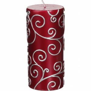 Vela decorativa roja con relieve para el hogar y decoración festiva, ideal para salas de estar, mesas de café, festivales, celebraciones - Product Image 3