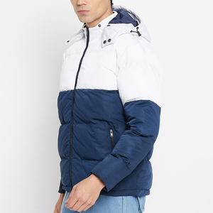 Custom Men's Puffer <b>Jacket</b> Designer Oversized Winter Coat Puff <b>Padded</b> Hooded Collar Front OEM Logo <b>Waterproof</b> Breathable - Product Image 4