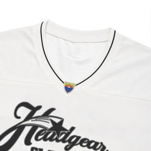 Camiseta de béisbol personalizada al por mayor para hombre, cuello en V, manga corta, logotipo impreso por sublimación, estilo hip hop. - Product Image 5