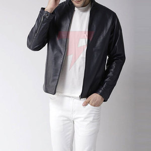 <b>Smart</b> <b>Men</b> Leather <b>Jacket</b> with Premium Front Zip Style Eco-Friendly & Breathable <b>for</b> Casual Winter Collection - Product Image 5
