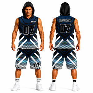 SINEWY - Camiseta de Baloncesto Sublimada Personalizada, con Capucha, sin Mangas, Transpirable, Uniformes de Malla que Absorben la Humedad, Unisex, para Adultos, para Todas las Temporadas - Product Image 1