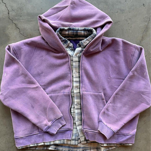 ผู้ผลิตเสื้อผ้า เสื้อฮู้ดดี้แบบซิปหนาพิเศษ ล้างสีแบบแอซิดวอช คุณภาพสูง เสื้อฮู้ดดี้แบบซิปสามชั้น - Product Image 3