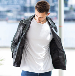 Best Quality OEM ODM Unisex Genuine Cowhide Leather <b>Winter</b> <b>Jacket</b> Stand Front Customization Wholesale Available All Sizes - Product Image 2