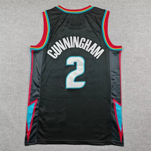 Detroit al por Mayor de Alta Calidad # 2 Camisetas de Baloncesto Bordadas de Cade Cunningham, Camisetas Personalizadas con Logotipo - Product Image 4