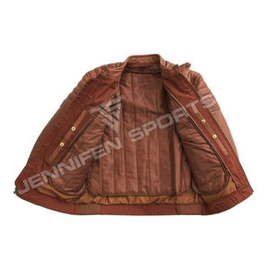 Chaqueta de cuero genuino para motociclistas, personalizada para hombre, fabricada por fabricantes de chaquetas de cuero para motociclistas, con forro acolchado interior. - Product Image 3