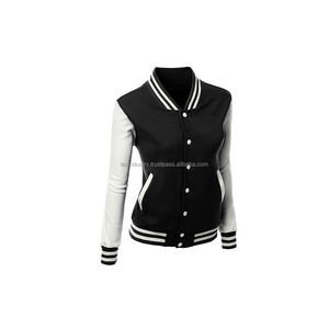 Veste de baseball vintage pour hommes, avec manches en cuir, chaîne, broderie chenille - Product Image 2