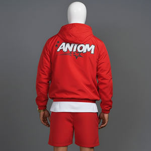 Custom High Quality Plus Size Nylon Windbreaker <b>Jacket</b> and Shorts Set Printed High Street Water Resistant Tracksuit - Product Image 5