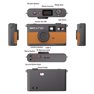 Vintage Easy to Use Screenless CMOS Digital <b>Camera</b> 8MP Photo 8 Mode Filters with LED <b>Flash</b> for Camping Party Photography As Gift - Product Image 5