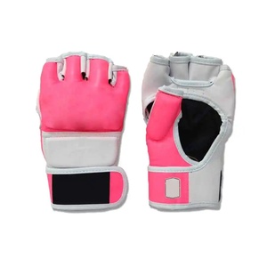 Solid Color Wholesale MMA Gloves for Adult Training Customized Logo Printing Half Finger Styles Gloves - Product Image 6