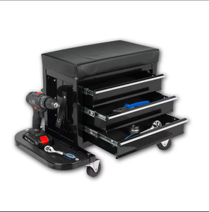 <b>Rolling</b> Mechanic Seat with 3 Drawers, Foldable Tray, <b>Tool</b> Chest with Wheels, Padded Cushion Workshop <b>Tool</b> Boxes GAPGAR024 - Product Image 5