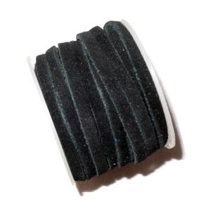 Dernière Offre Spéciale Cordon en cuir plat 5mm, dentelle en cuir suédé couleur unie noir rapide personnaliser la taille et la longueur en gros - Product Image 1