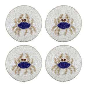 Modern Home Accent Handcrafted Premium Fabric <b>Beaded</b> Cup <b>Coasters</b> Waterproof for Housewarming Gifts - Product Image 4