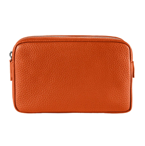 Neceser de Cuero, Estuche Cosmético Pequeño con Cierre de Cremallera, Bolsa de Maquillaje Portátil de Estilo Simple, Color Beige, Bolsa de Aseo para Viaje - Product Image 4