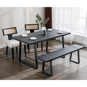 Reclaimed Sheesham Wood <b>Bench</b> with Metal <b>Legs</b> | Handcrafted Moradabad - Product Image 6