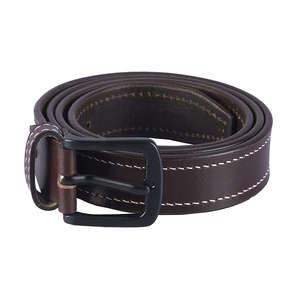 Ceinture classique décontractée en cuir de vachette avec boucle en acier, largeur 3,5 cm, longueur 110 cm, durable et écologique, pour homme, usage professionnel - Product Image 5