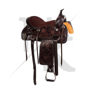 Selle de cheval de qualité supérieure pour l'équitation western, en cuir véritable, confortable, équipement de ranch, selle western personnalisée - Product Image 3