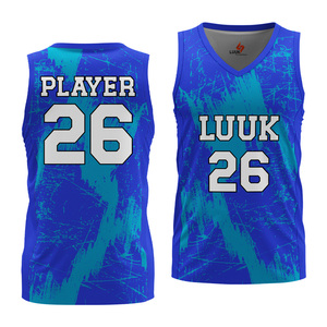 เสื้อบาสเก็ตบอลแบบซับลิเมชั่นสั่งทำ OEM สำหรับผู้ชาย แขนกุด ชุดทีม ระบายเหงื่อได้ดี ชุดกีฬา - Product Image 5