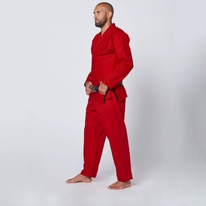 Uniforme de Entrenamiento de Jiu-Jitsu Rojo 2026, Unisex, de Algodón, Ecológico, Transpirable y Duradero, de Cintura Alta para Práctica de BJJ - Product Image 3