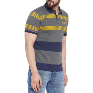 Polo a Rayas Personalizado de Alta Calidad para Hombre, Manga Corta, Algodón y Poliéster, Informal, para Golf, con Logotipo Personalizado - Product Image 5