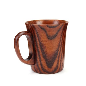 Mug à café en bois massif fait main, tasse en bois rustique finition naturelle, vaisselle écologique pour le thé, le café, la bière - Product Image 2