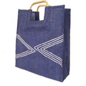 Bolso de Mano de Yute de Diseño, Ecológico, Hecho a Mano, de Fibra Natural, con Patrón Geométrico, Cierre Abierto, Capacidad de 1L, Lowellcraft - Product Image 3