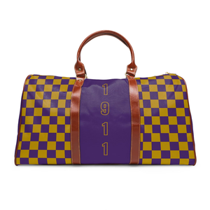 Checkmate Omega Psi Phi Inspired Cordura Duffle <b>Bag</b> 1911 Fraternity Travel Weekender <b>Overnight</b> <b>Bag</b> Zipper Waterproof Large - Product Image 2
