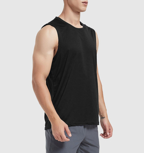 เสื้อกล้ามออกกำลังกายผู้ชายทรงสลิมฟิต ไซส์ US แบบสั่งทำพิเศษ ผ้าทอแห้งเร็ว - Product Image 4