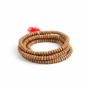 Collar Mala Tradicional de Cuentas de Madera de 2 mm para Oración, Japón, Pooja, Meditación, Yoga, Uso Devocional, Marrón, Sigma Export - Product Image 1