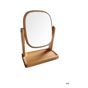 Factory Supplies Round Luxury French Retro Art Decorative Design Wall Mirror Brown Glass Mirror Dressing Mirror - Product Image 2