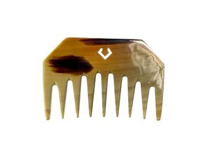 Peine de Cuerno Natural Ecológico de Dientes Anchos Hecho a Mano, Desenredante para Cabello Rizado/Ondulado/Grueso, Herramienta Antiestática para el Cuidado del Cabello Masculino - Product Image 3