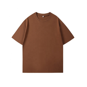 เสื้อยืดคอกลมแขนสั้นผู้ชาย ผ้าฝ้าย 200 กรัม สีพื้น เรียบง่าย สวมใส่สบาย ทรงหลวม ขายดี ดีไซน์เรียบๆ - Product Image 1