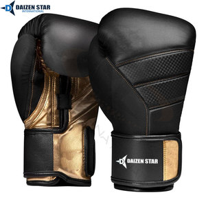 Gants de boxe en cuir PU vert Daizen Star, équipement d'entraînement, fermeture velcro, sangle de poignet réglable pour adultes - Product Image 4