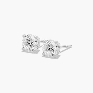 Trendy 925 <b>Silver</b> <b>Stud</b> Earrings With Round Cut Moissanite Diamonds For Women Daily Wear Fashion Jewelry And Gift Purposes - Product Image 3