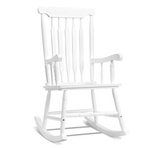 Sedia a dondolo in legno per esterni/interni per patio, portico e giardino - Product Image 3
