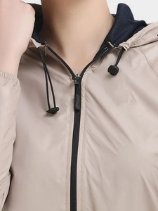 OEM Custom Womens Hooded Waterproof Windbreaker <b>Jacket</b> Sweat-Enhancing Lightweight Eco-Friendly Memory Fabric Gym <b>Workout</b> - Product Image 2