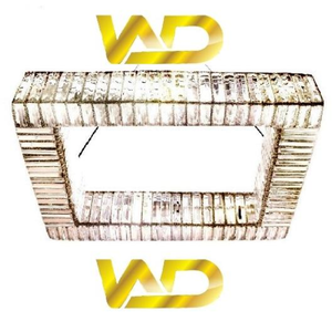 Lustre carré en cristal K9 scintillant, design moderne, style contemporain, à intensité variable, économie d'énergie, CRI 80 élevé, pour usage hôtelier - Product Image 5