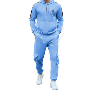New Arrival <b>Winter</b> Hooded Casual Solid Breathable 100% Cotton Men Tracksuit Pullover Street <b>Wear</b> for Hot Selling - Product Image 2
